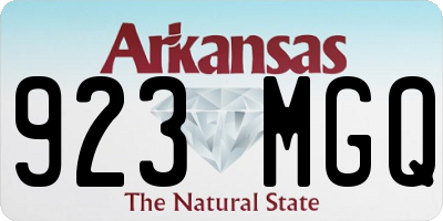 AR license plate 923MGQ