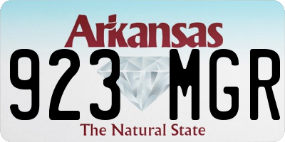 AR license plate 923MGR