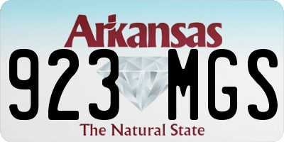 AR license plate 923MGS