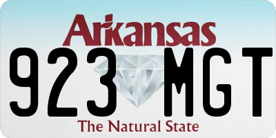 AR license plate 923MGT