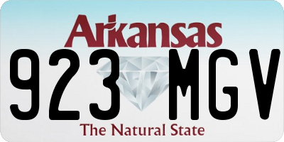 AR license plate 923MGV