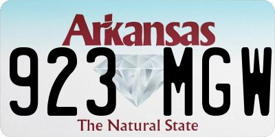 AR license plate 923MGW