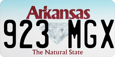 AR license plate 923MGX