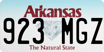 AR license plate 923MGZ