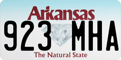 AR license plate 923MHA