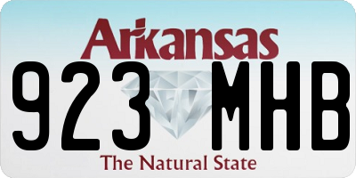 AR license plate 923MHB