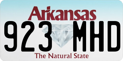 AR license plate 923MHD