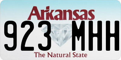 AR license plate 923MHH