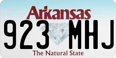 AR license plate 923MHJ