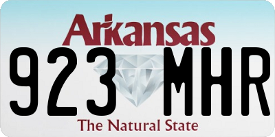 AR license plate 923MHR