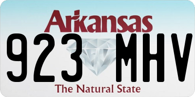 AR license plate 923MHV