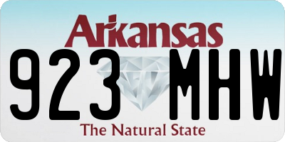 AR license plate 923MHW