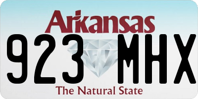 AR license plate 923MHX