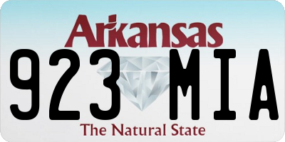 AR license plate 923MIA