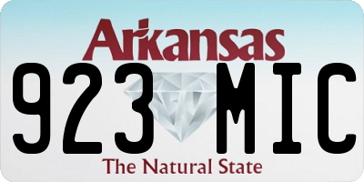 AR license plate 923MIC