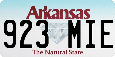 AR license plate 923MIE