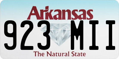 AR license plate 923MII