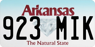 AR license plate 923MIK