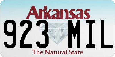 AR license plate 923MIL