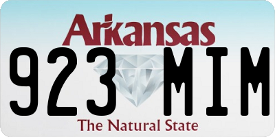 AR license plate 923MIM