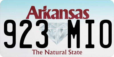 AR license plate 923MIO