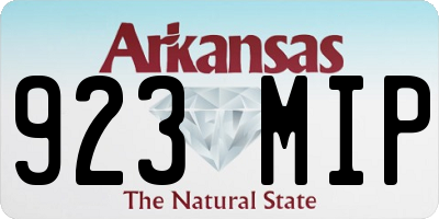 AR license plate 923MIP