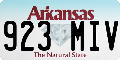 AR license plate 923MIV