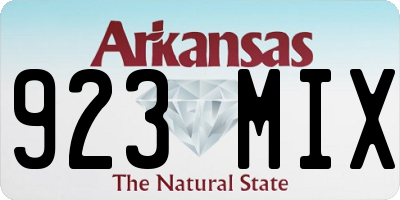 AR license plate 923MIX
