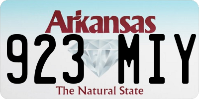 AR license plate 923MIY