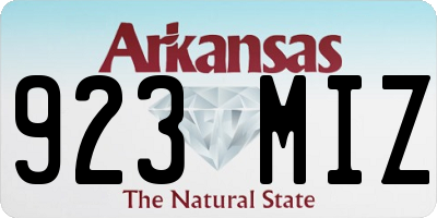 AR license plate 923MIZ