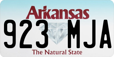 AR license plate 923MJA