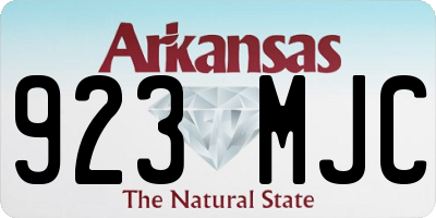 AR license plate 923MJC