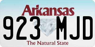AR license plate 923MJD