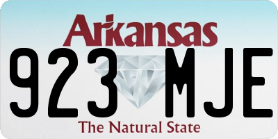 AR license plate 923MJE