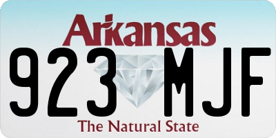 AR license plate 923MJF