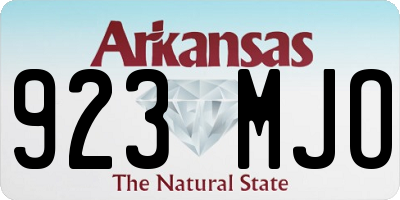 AR license plate 923MJO