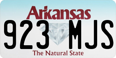 AR license plate 923MJS
