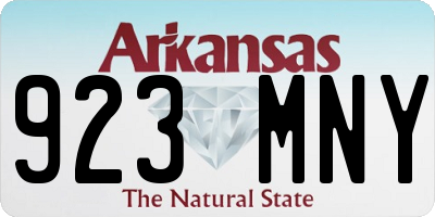 AR license plate 923MNY