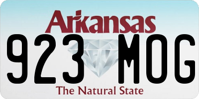AR license plate 923MOG