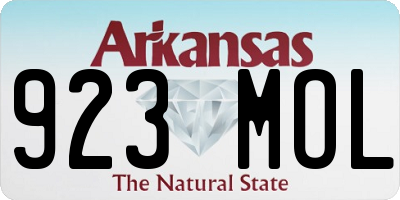 AR license plate 923MOL