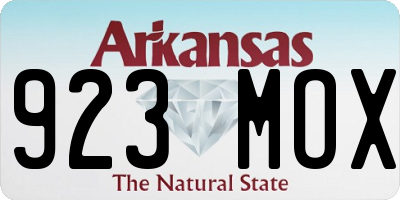 AR license plate 923MOX