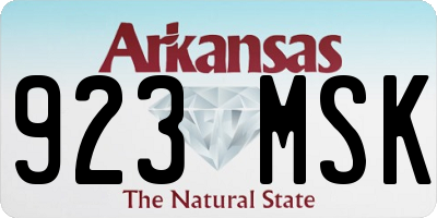 AR license plate 923MSK