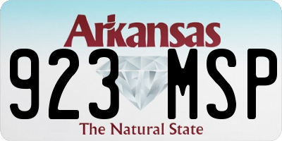AR license plate 923MSP
