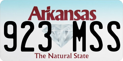AR license plate 923MSS