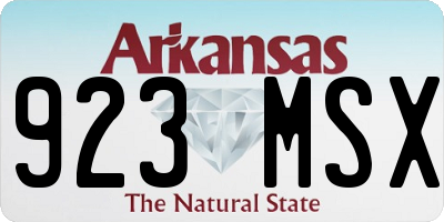 AR license plate 923MSX