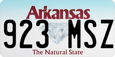 AR license plate 923MSZ
