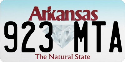 AR license plate 923MTA
