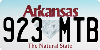 AR license plate 923MTB