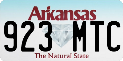 AR license plate 923MTC