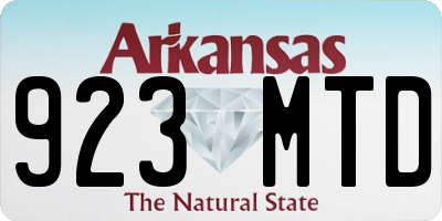 AR license plate 923MTD